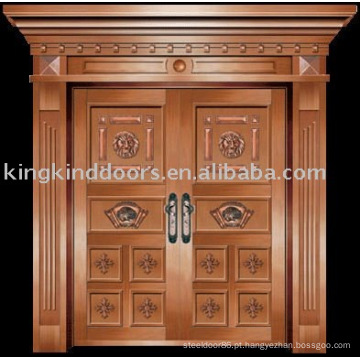 luxo cobre villa porta porta exterior duplo porta KK-718